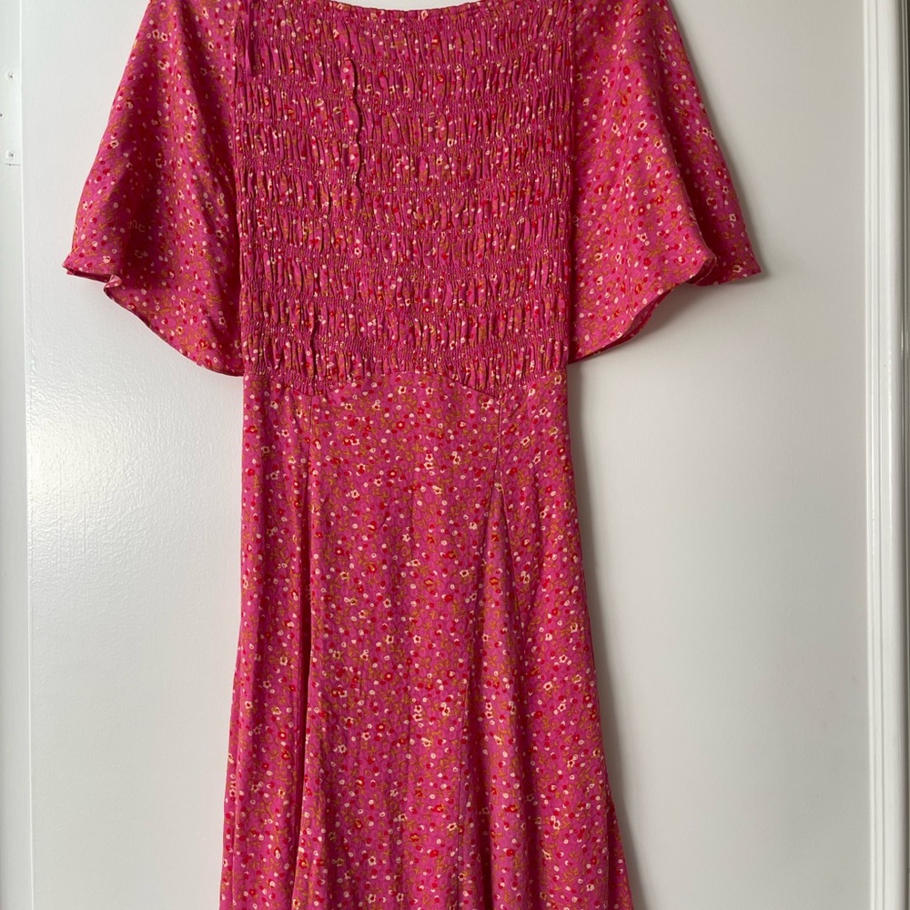 Elegant Pink Floral Dress